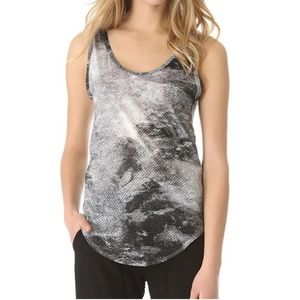 Helmut Lang smudge print jersey tank